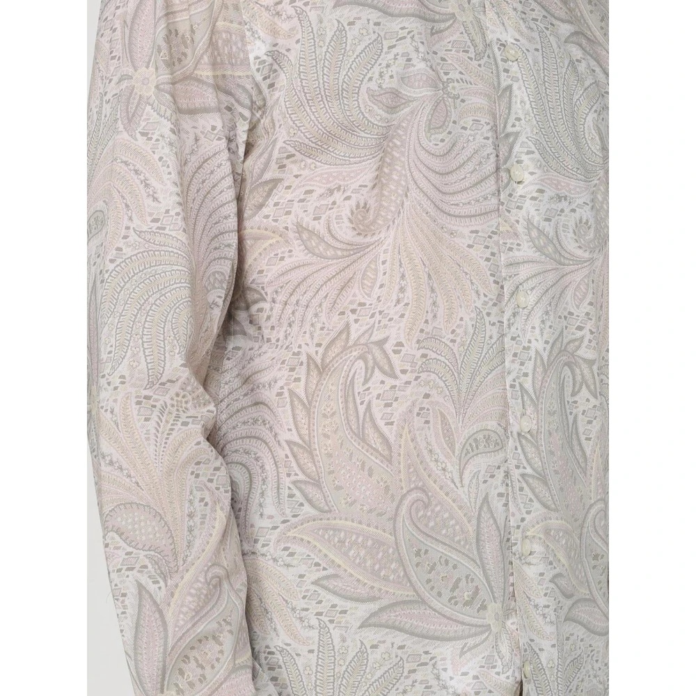 IVORY PAISLEY COTTON SHIRT - 5