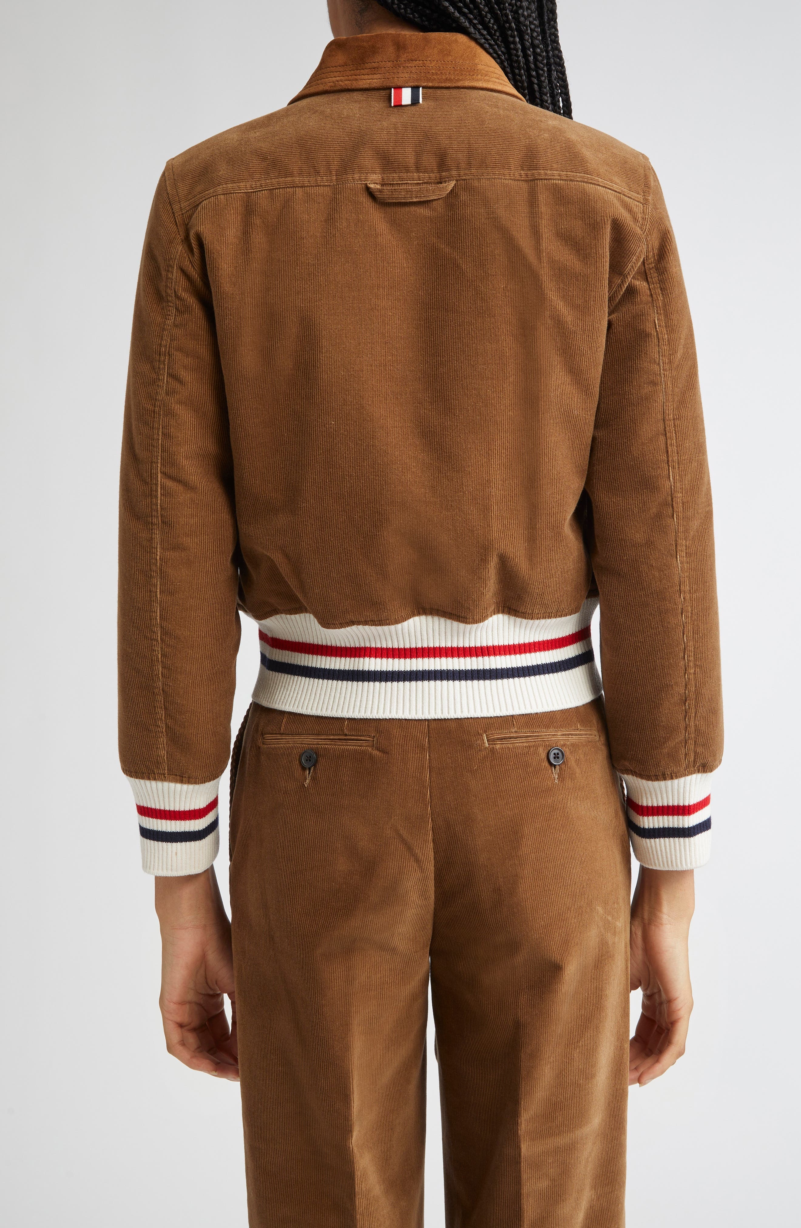 Thom Browne Corduroy Crop Down Bomber Jacket at Nordstrom - 3