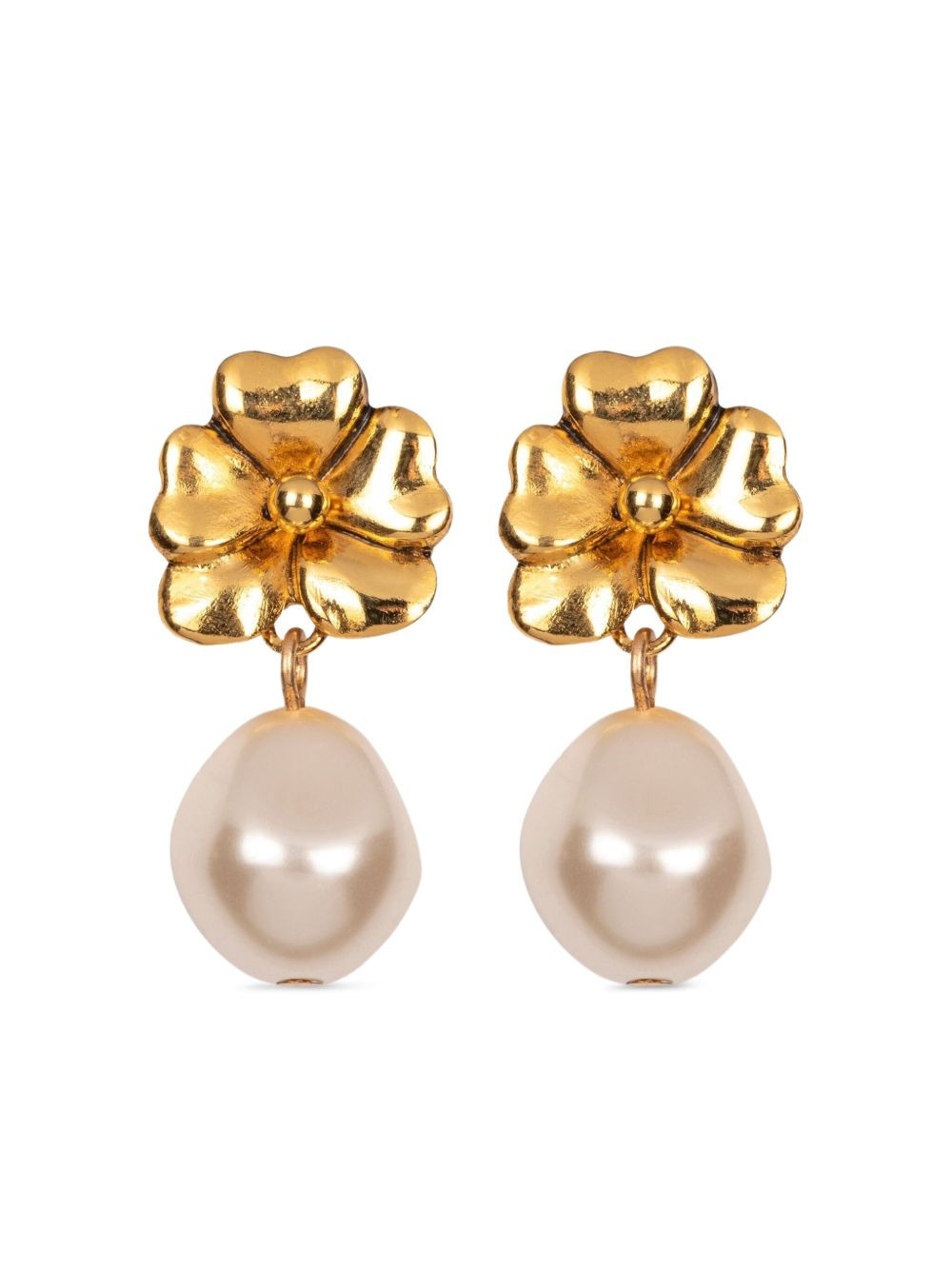18kt gold plated Luiza drop earrings - 2
