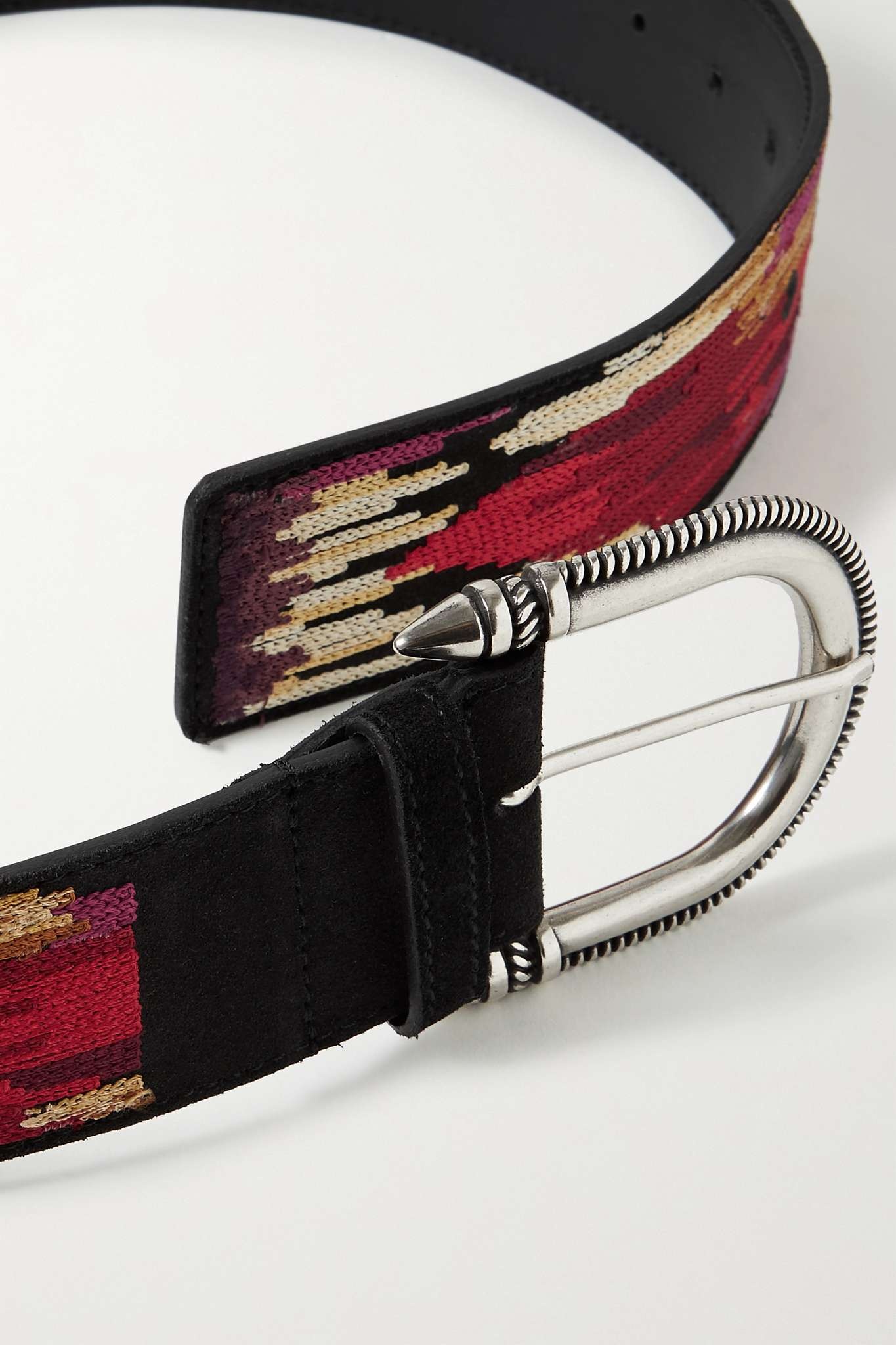 Embroidered suede belt - 3