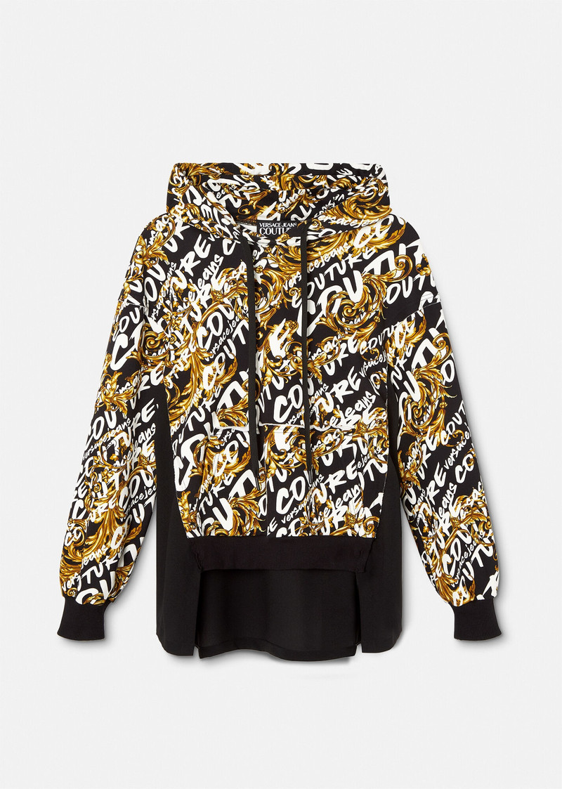 Logo Brush Couture Hoodie 1