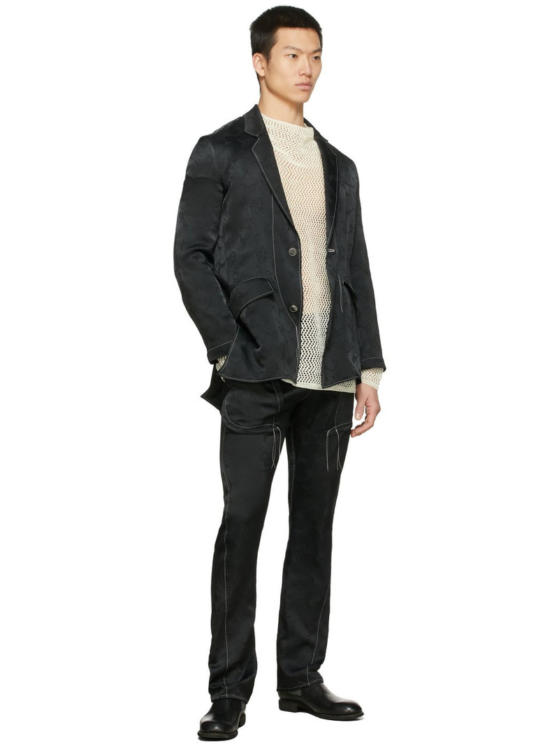 sulvam Black Stitch Two-Button Blazer outlook