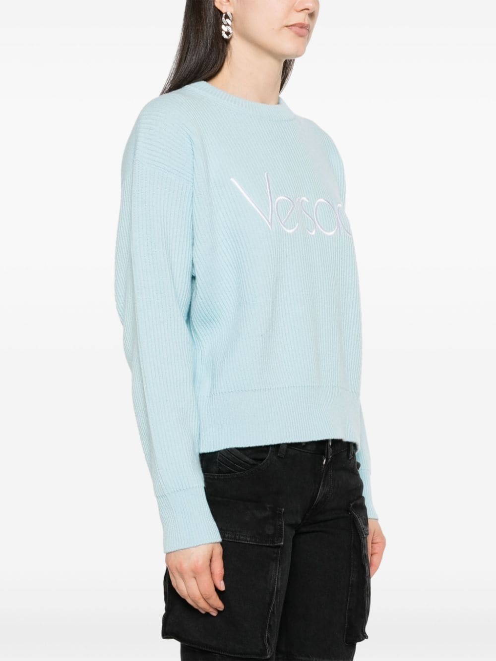 logo-embroidered jumper - 3