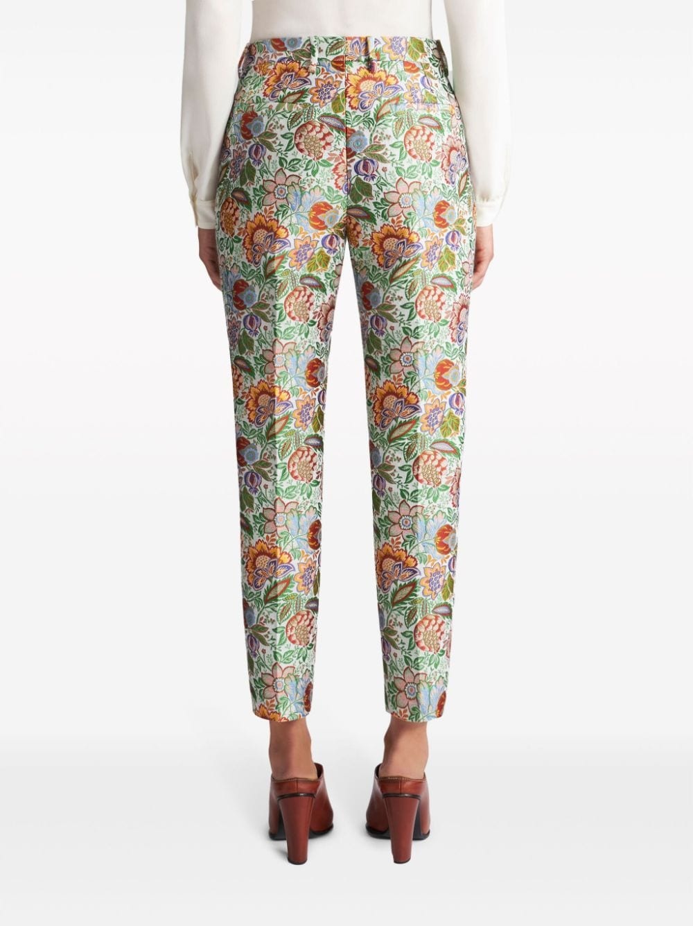paisley-print high-rise skinny jeans - 7