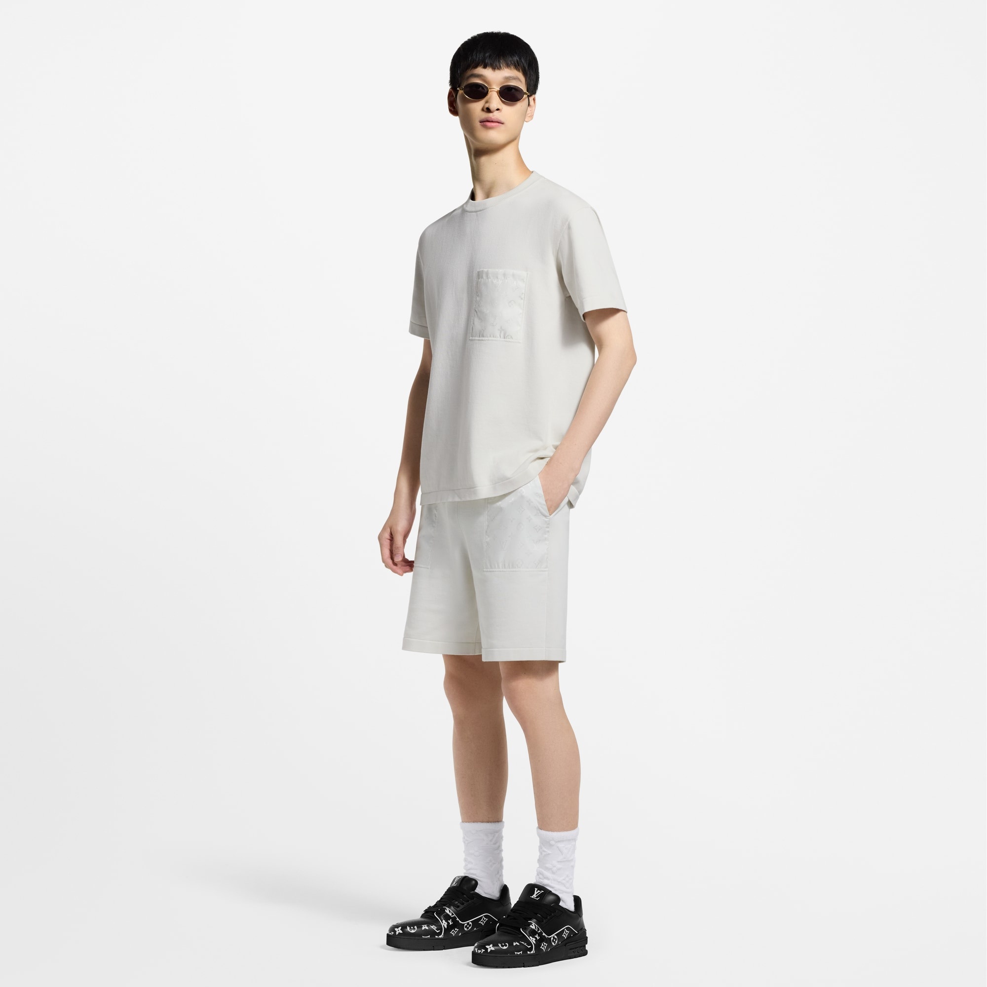 T-Shirt With Monogram Nylon Details - 4