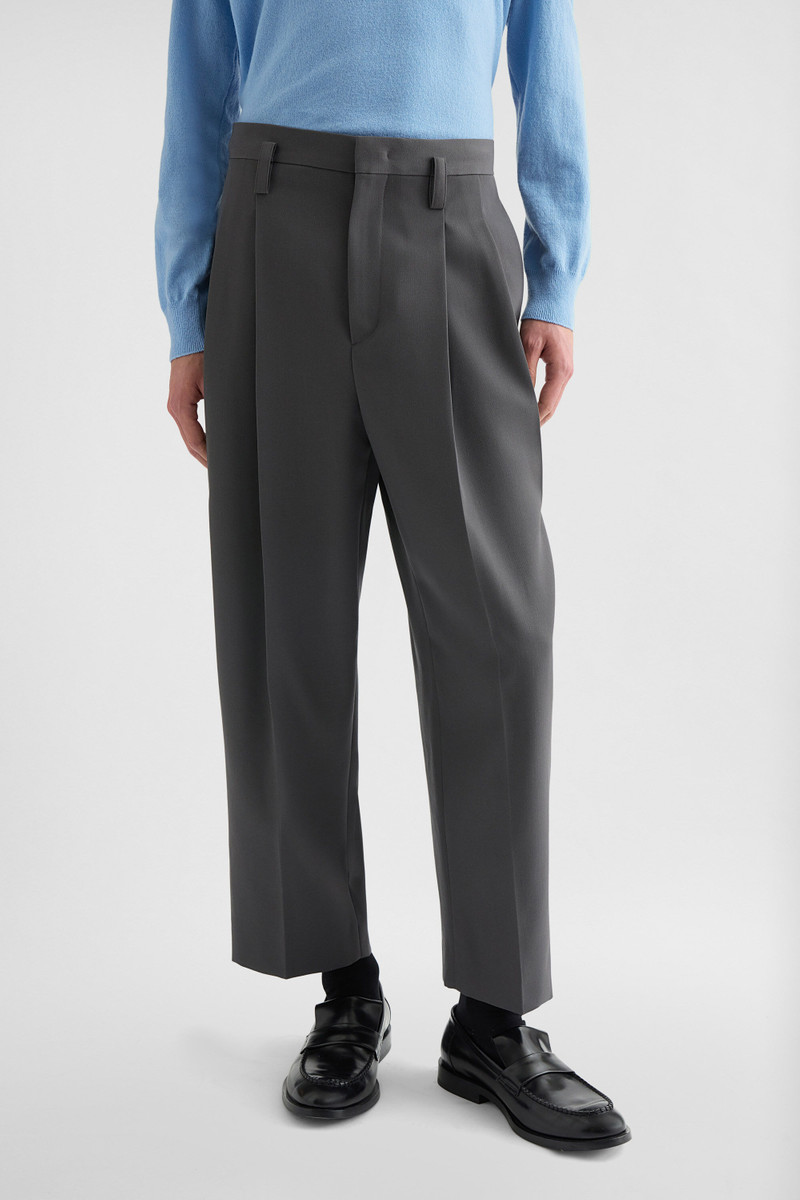 Wool Gabardine Tapered Trousers 3