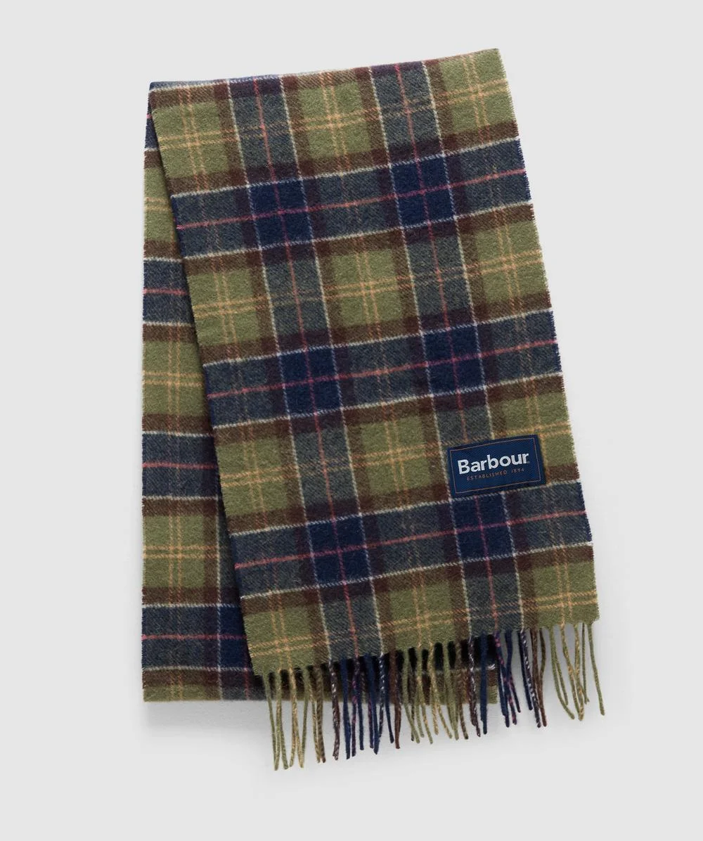 Tartan lambswool scarf - 1