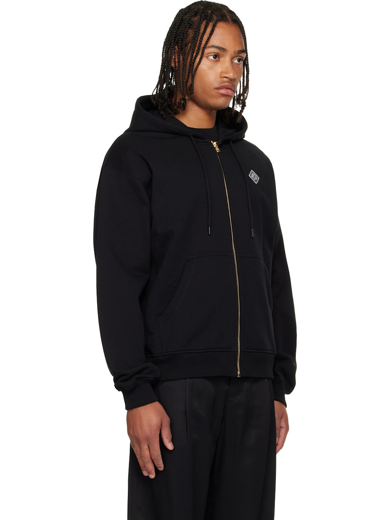 Black 'Casa' Chrome Full Zip Hoodie 2