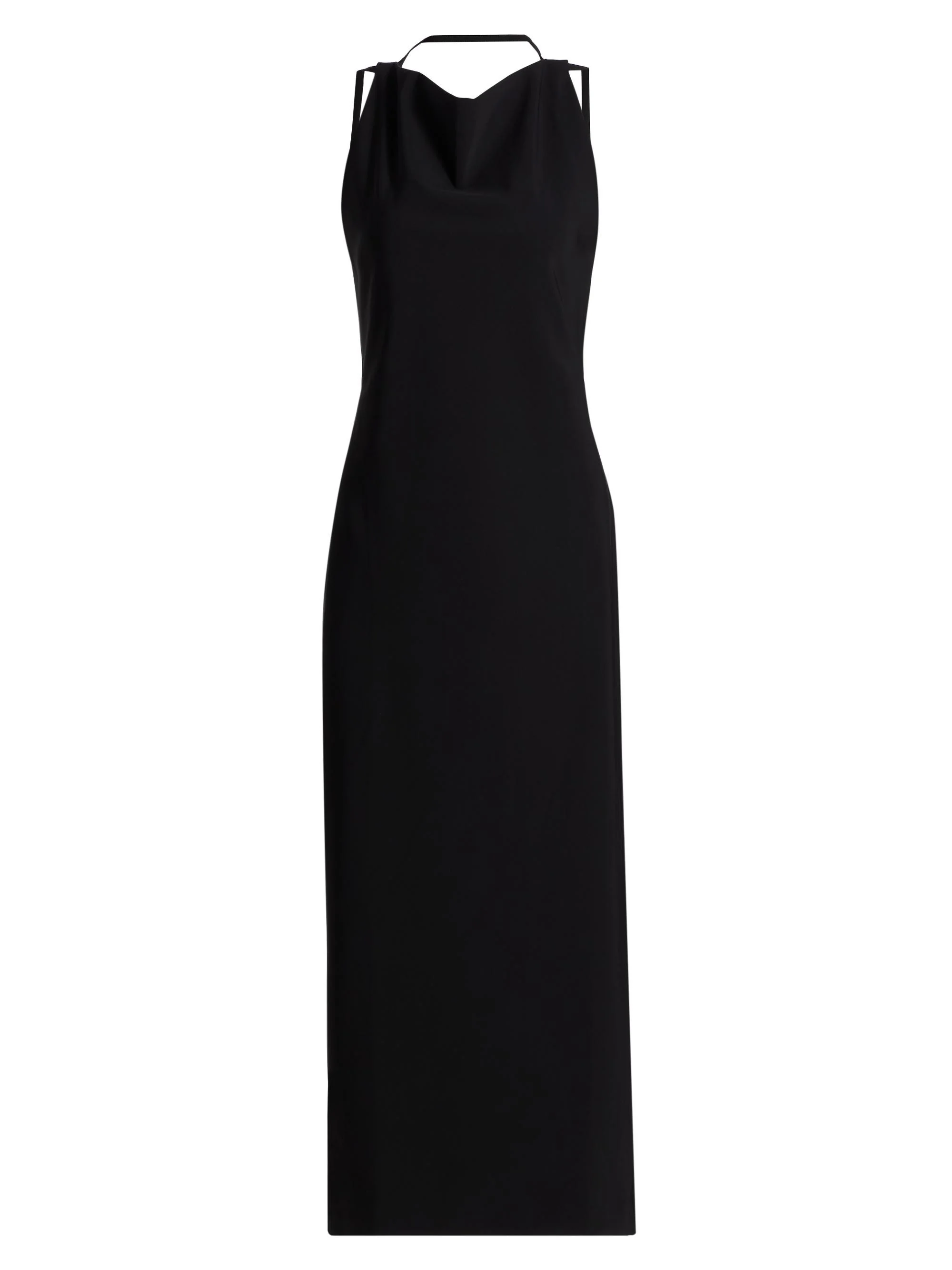 Women's Open Back Maxi Dress - Black - 1