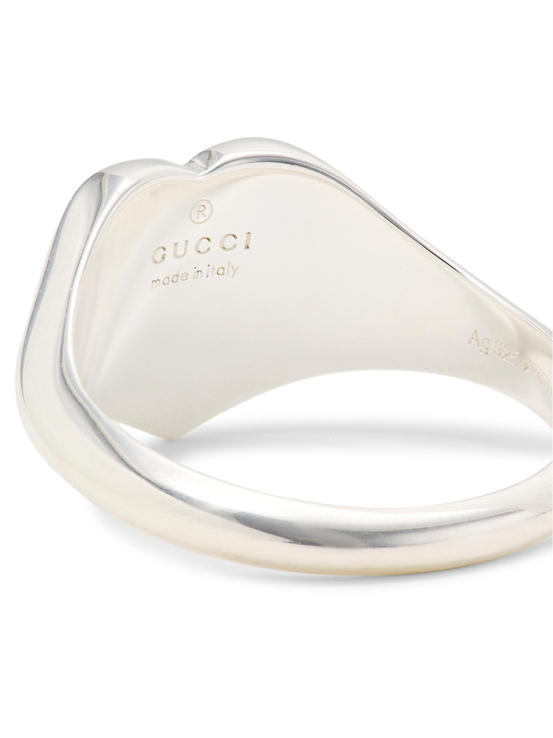 Women's GG Hearts Sterling Silver & Enamel Ring - Red 3