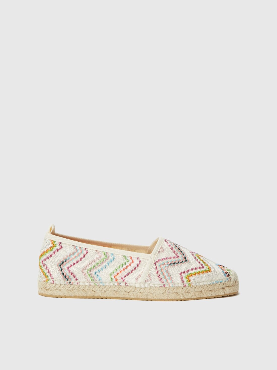 Zig-zag pattern espadrilles with jute sole - 1