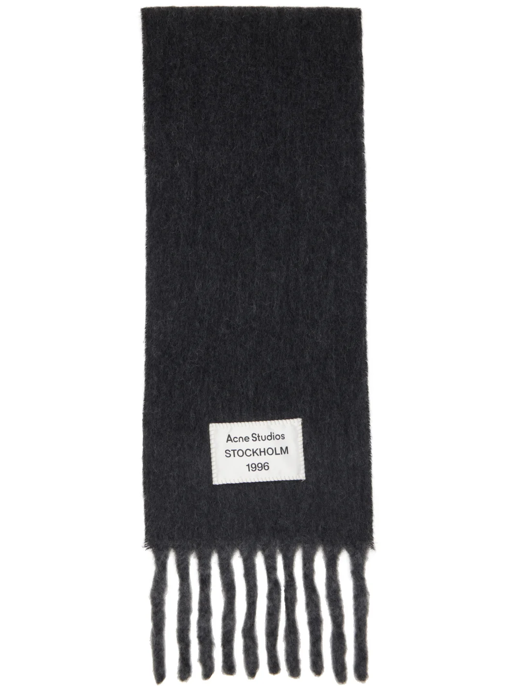 Gray Bicolor Alpaca Scarf - 1