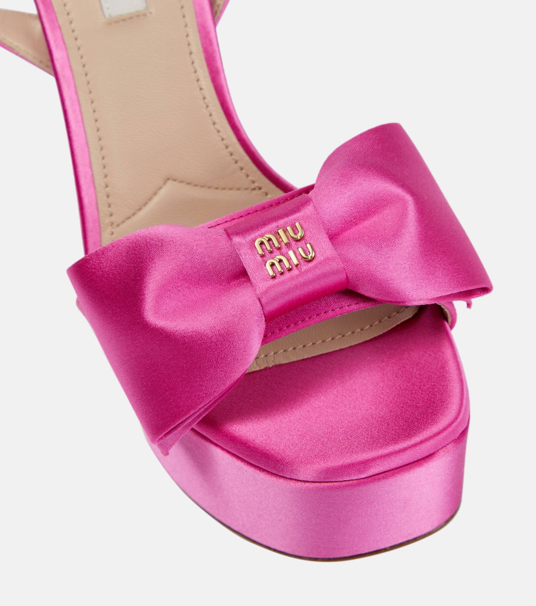 Satin platform sandals - 6
