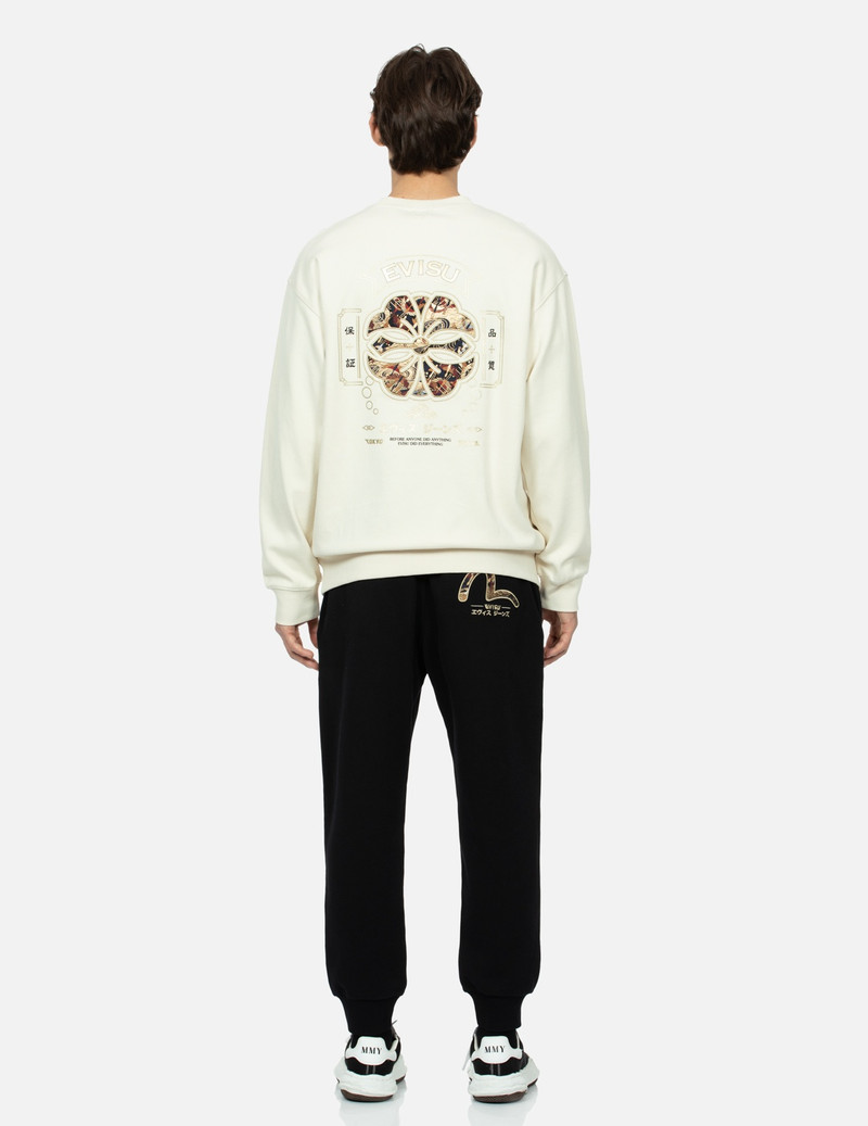 SEAGULL AND KAMON BROCADE APPLIQUÉ RELAX FIT SWEATSHIRT 5