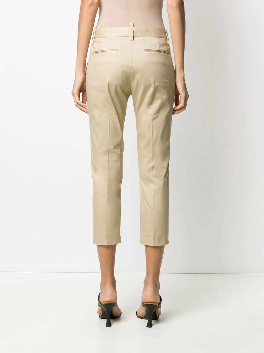 skinny-fit cropped chino trousers - 4