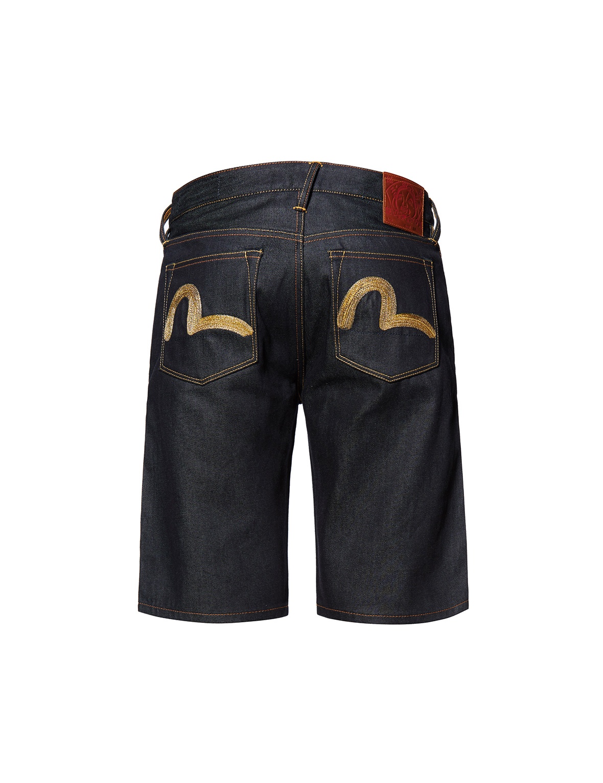 GOLD SEAGULL EMBROIDERED DENIM SHORTS - 10