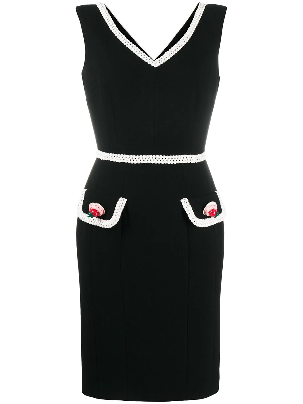 embroidered-trim dress - 1