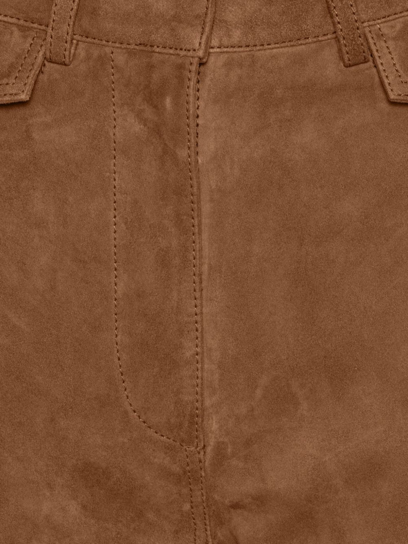 high-waisted suede trousers 5