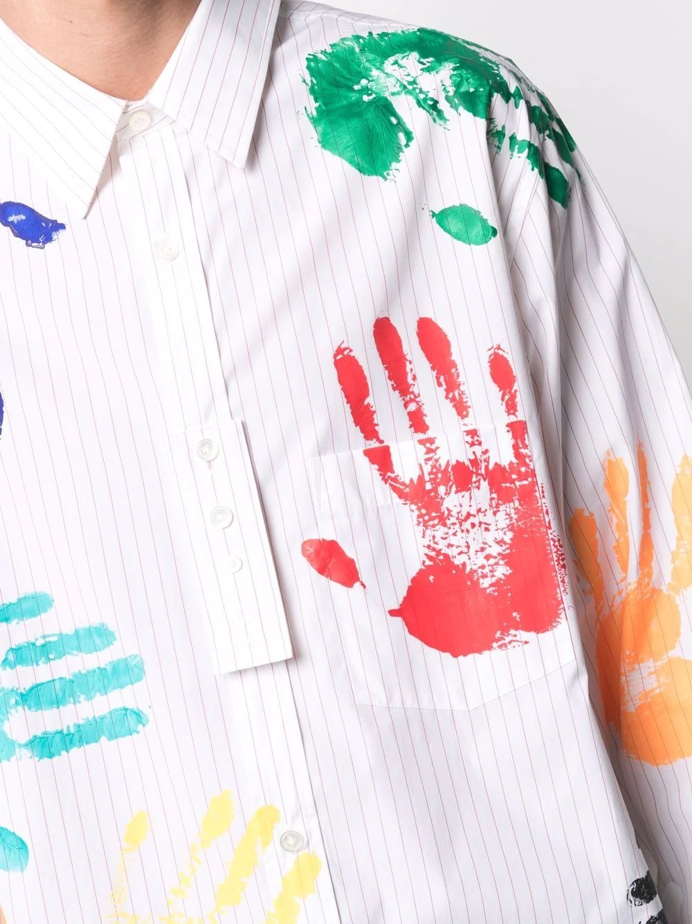 paint-detail long-sleeve shirt - 5