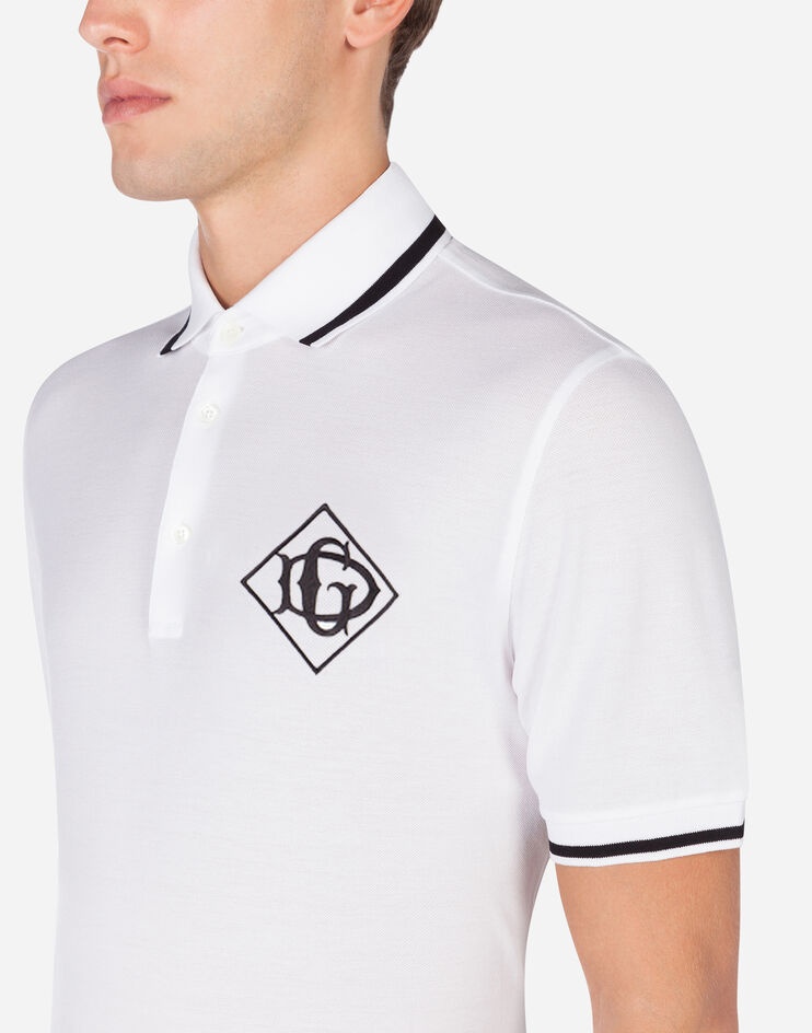 Cotton polo-shirt with DG logo - 4