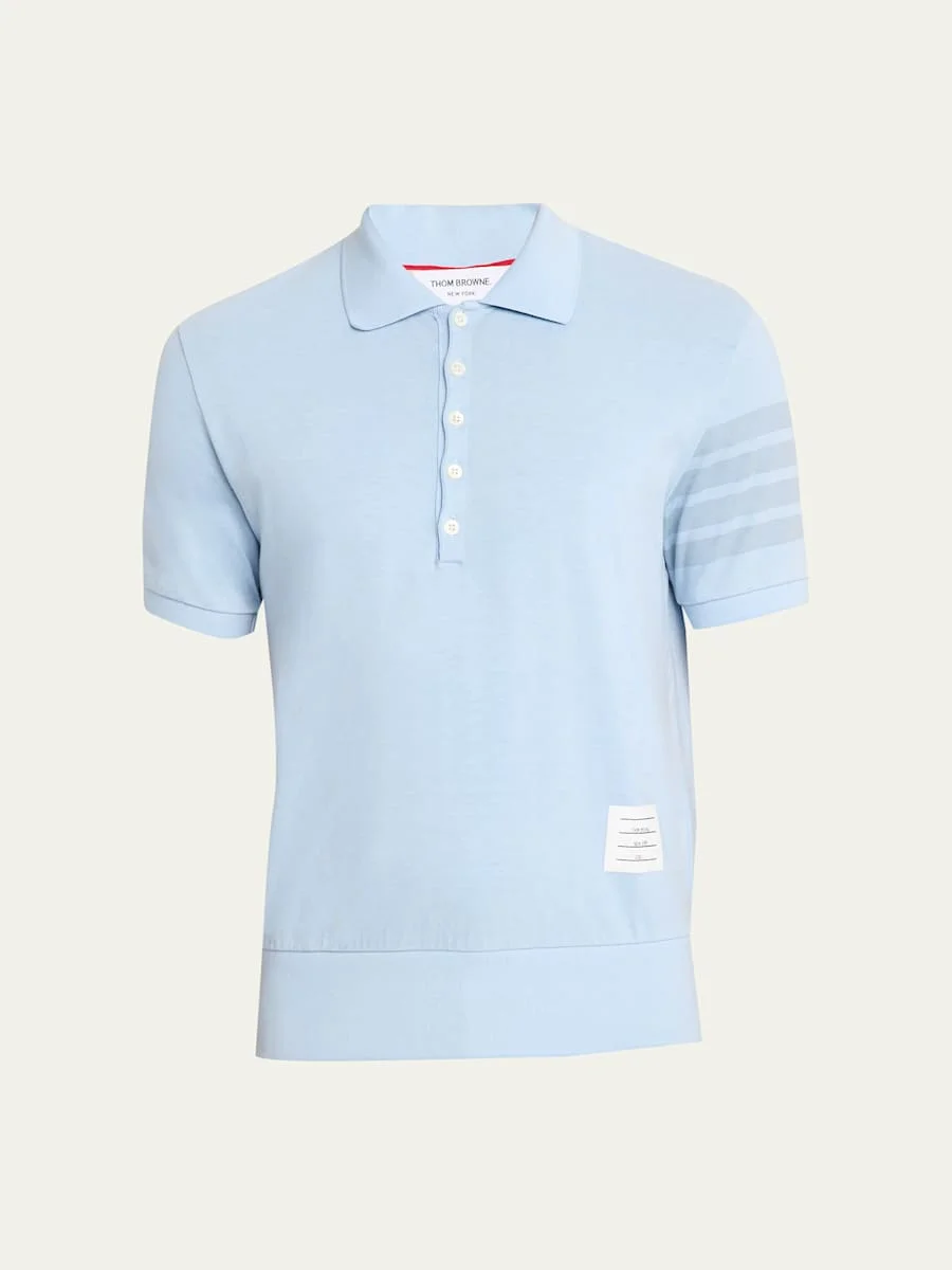 Men's Garment Dyed Jersey 4-Bar Polo Shirt - 1