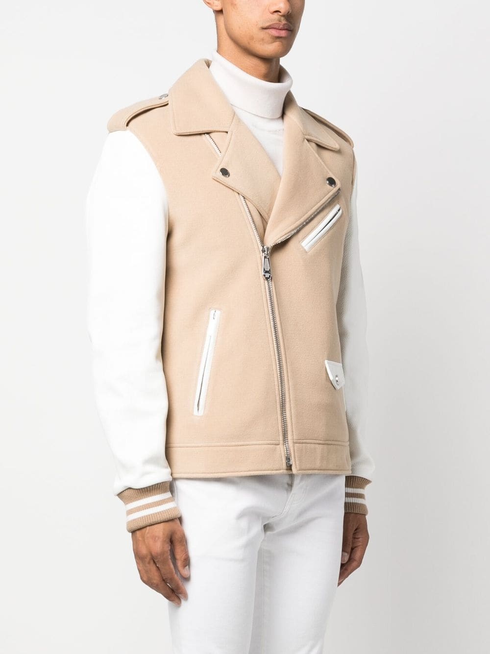 leather biker jacket - 3