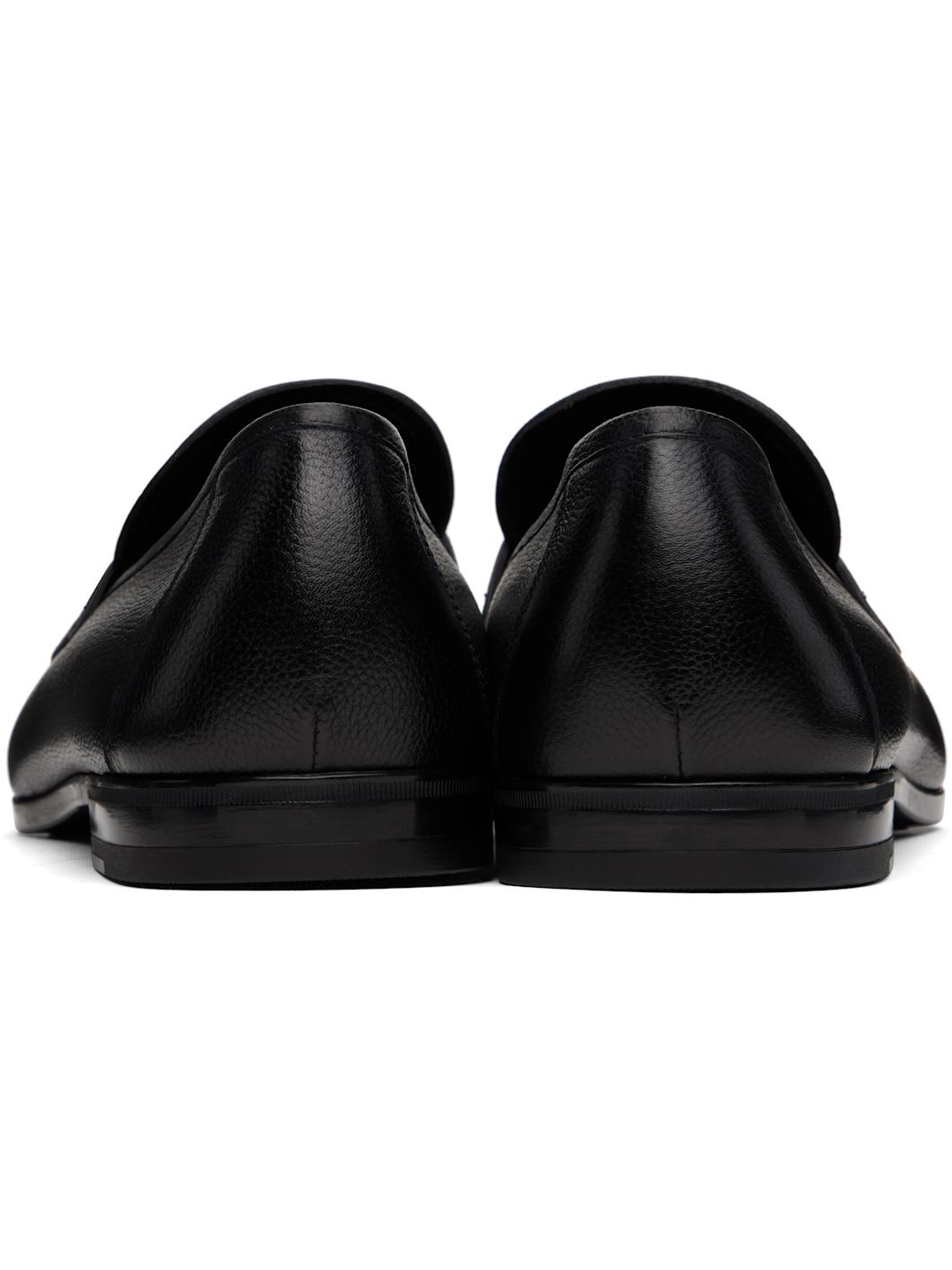 Black Supple Grain Leather Sean Penny Loafers - 2