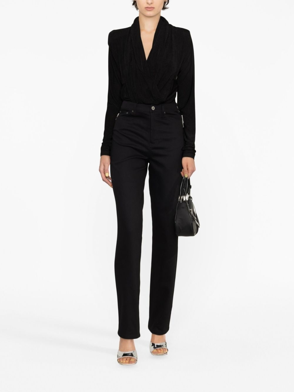 crystal-embellished straight-leg trousers - 2