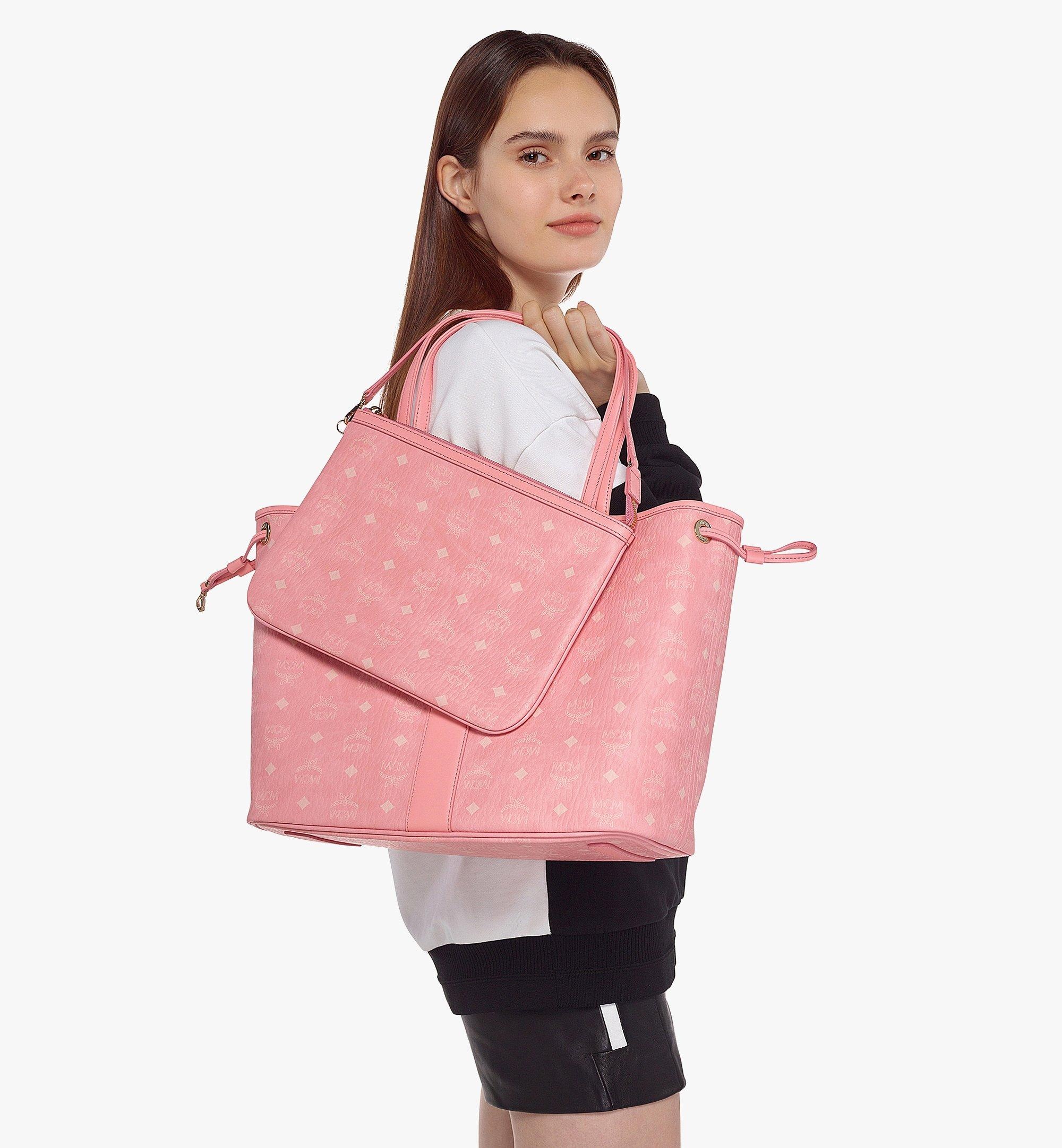 Mcm Women's Small Liz Reversible Visetos Tote Bag - Pink Blossom