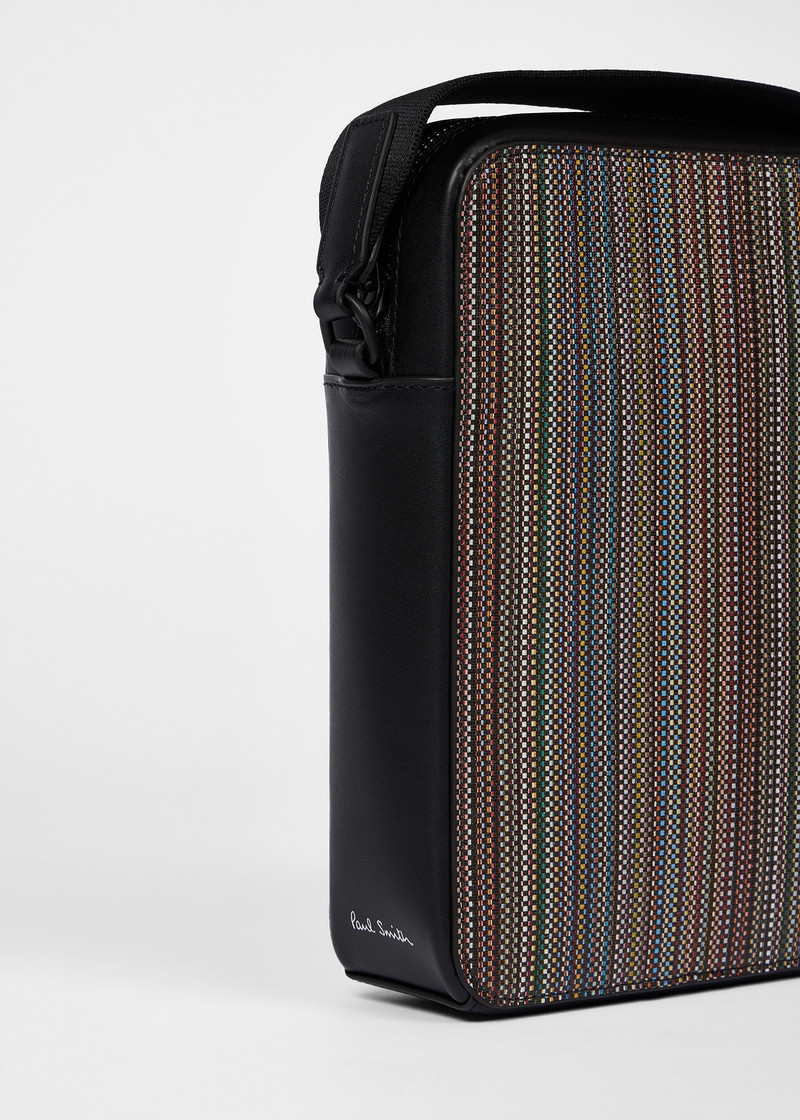 'Signature Stripe' Coated Canvas Flight Bag 3