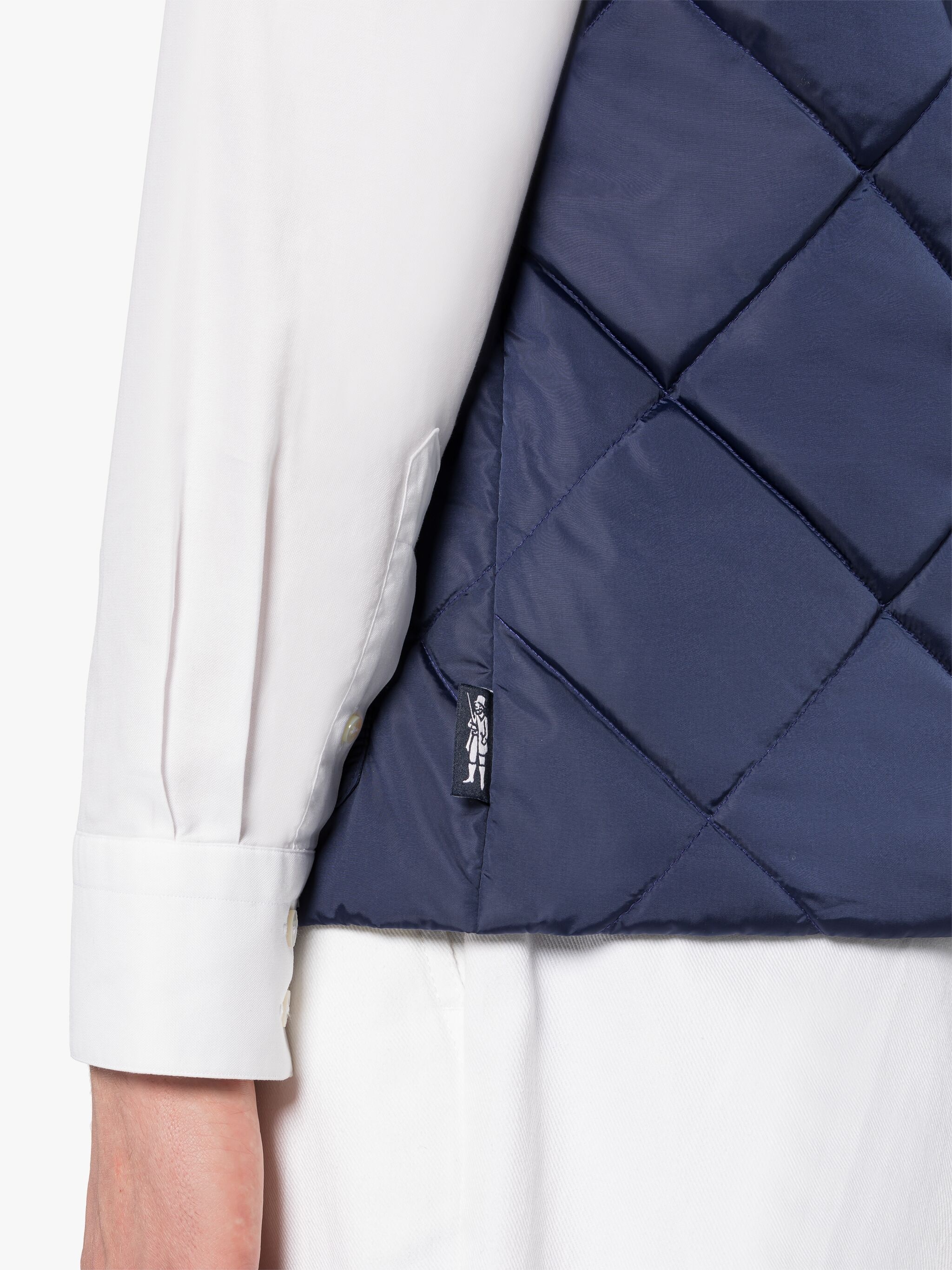 NEW HIG BLUE NYLON QUILTED LINER VEST - 5