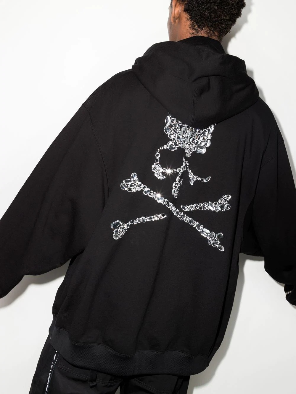 beaded-skull zip hoodie - 2