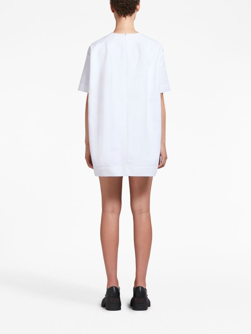 short-sleeve cotton minidress - 4