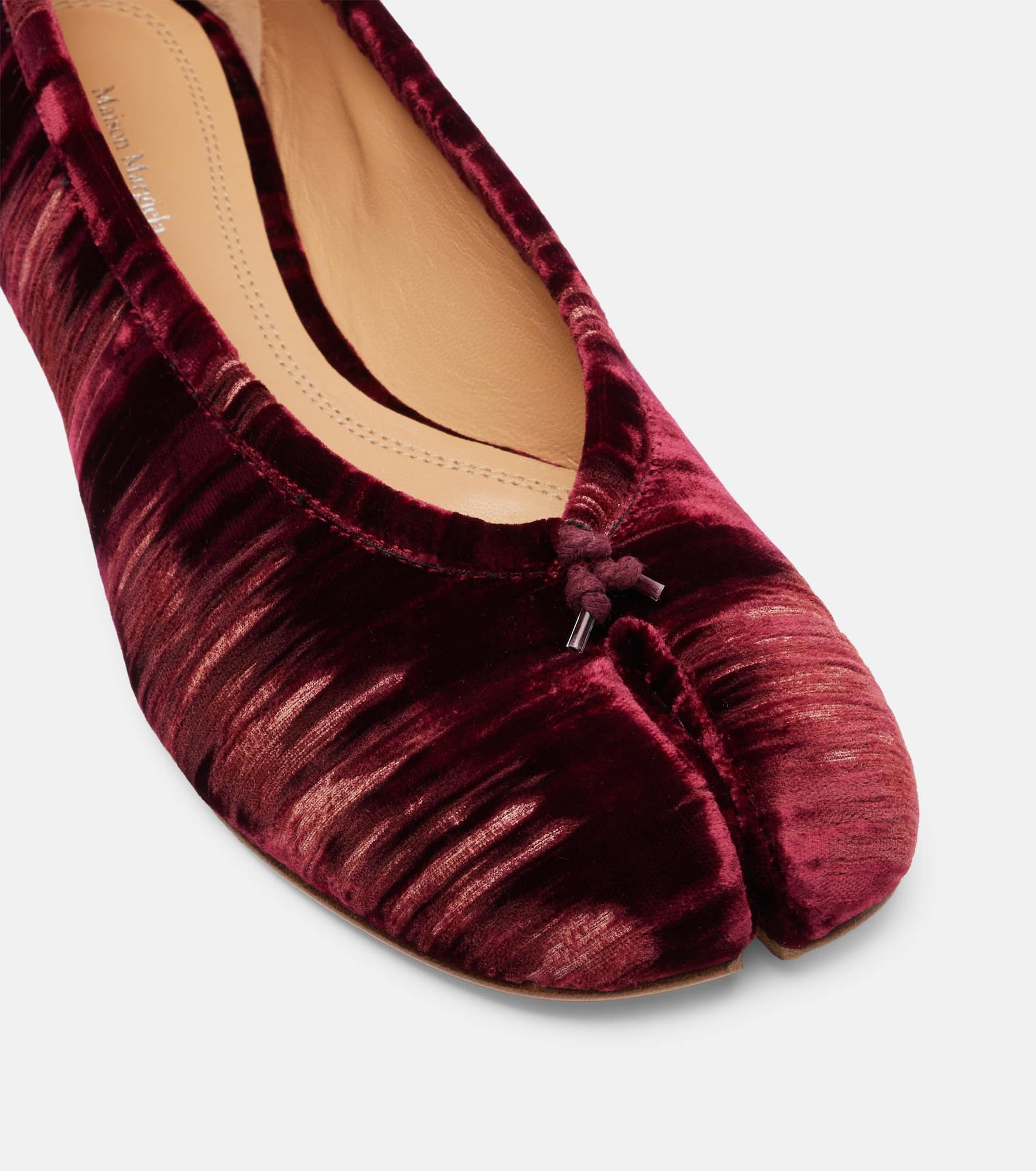 Tabi velvet ballet flats - 5