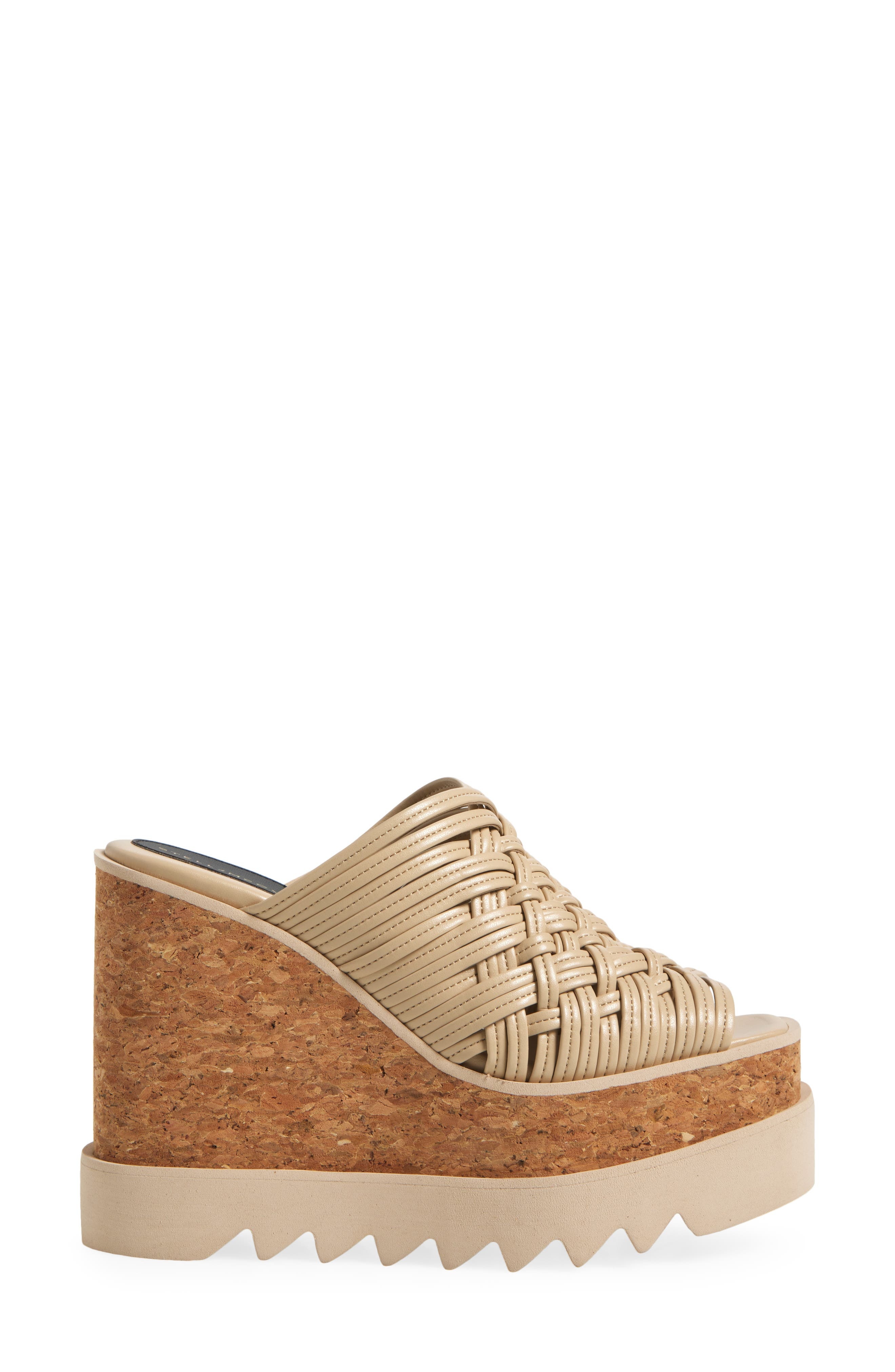 Stella McCartney Sneak-Elyse Platform Wedge Sandal in Ecru at Nordstrom - 3