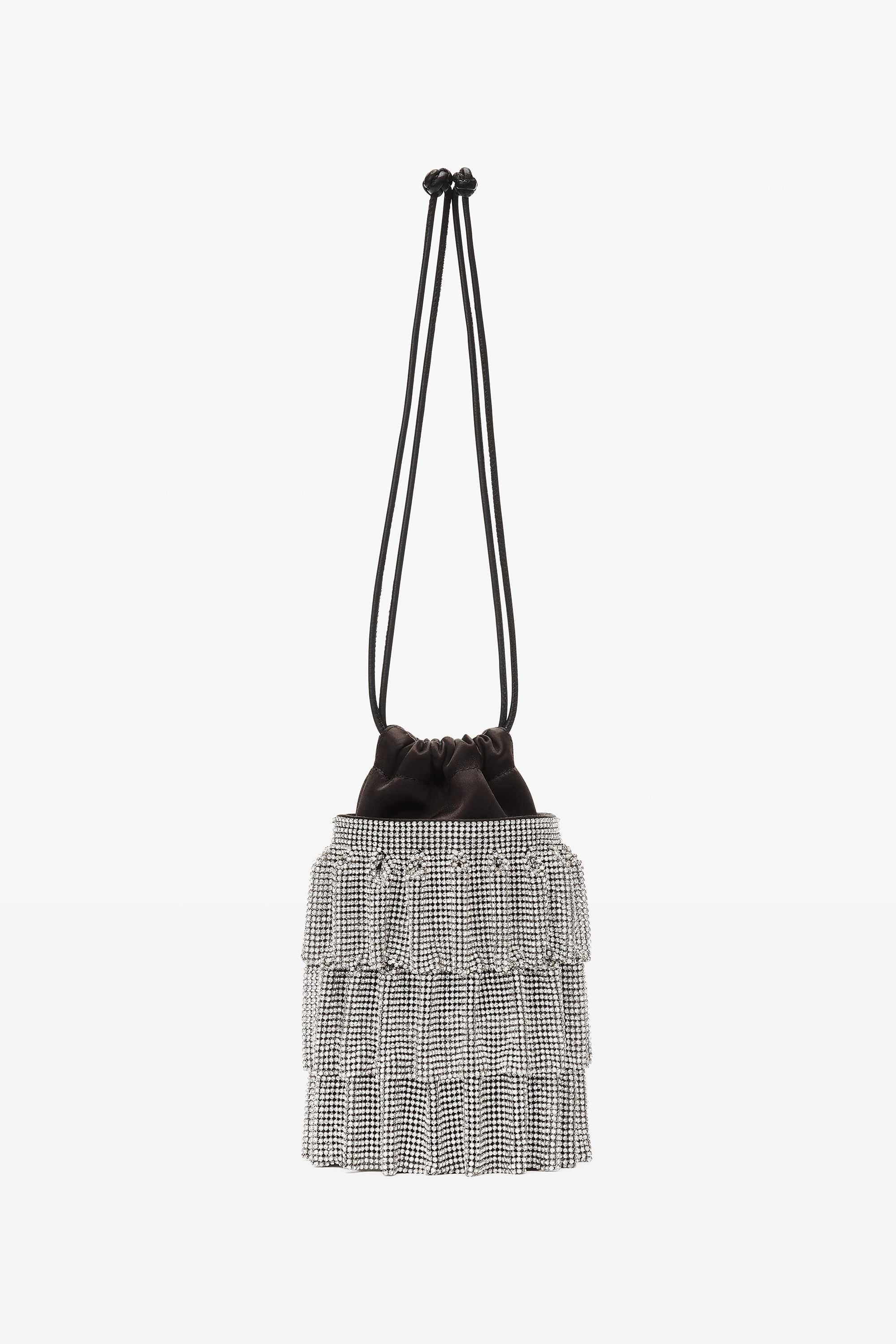 DRAWSTRING POUCH IN CRYSTAL MESH - 1