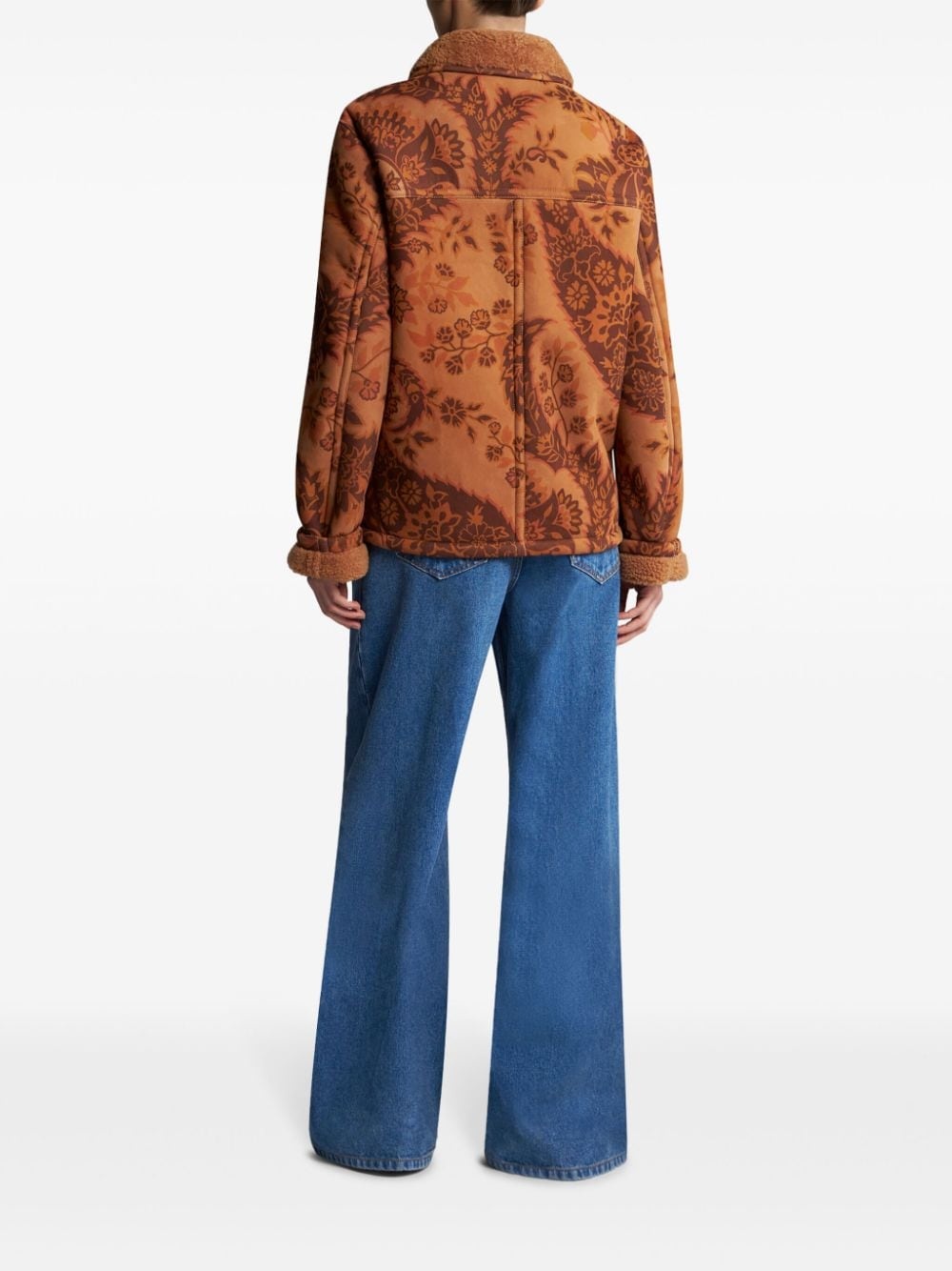 printed shearling jacket - 3