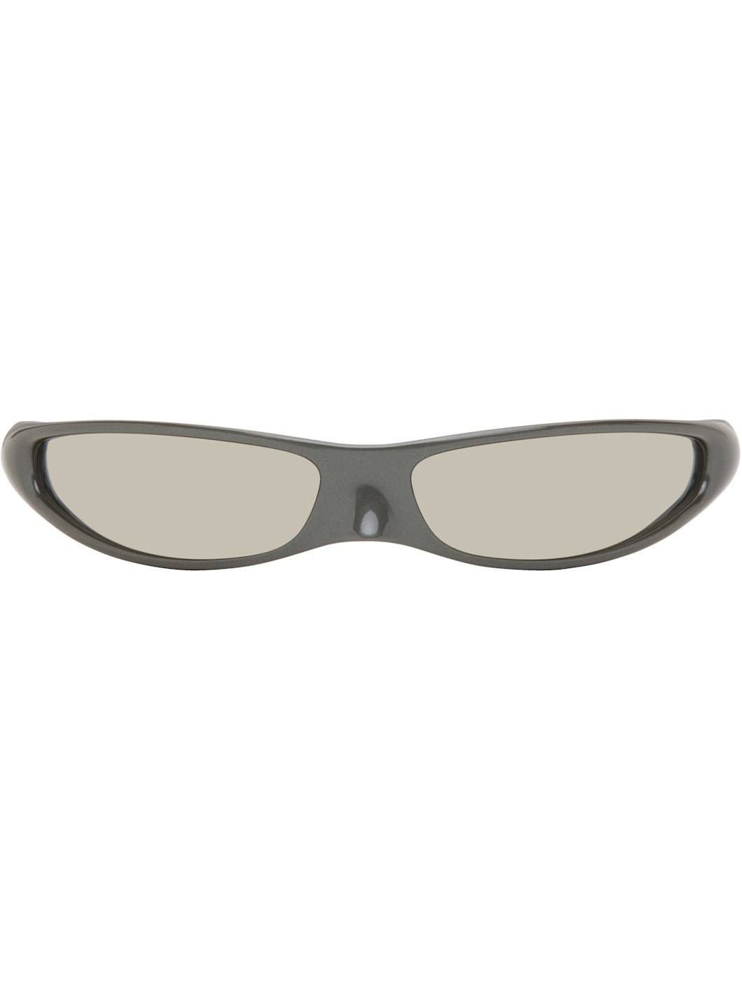 Gray Blade Rectangle Sunglasses - 1