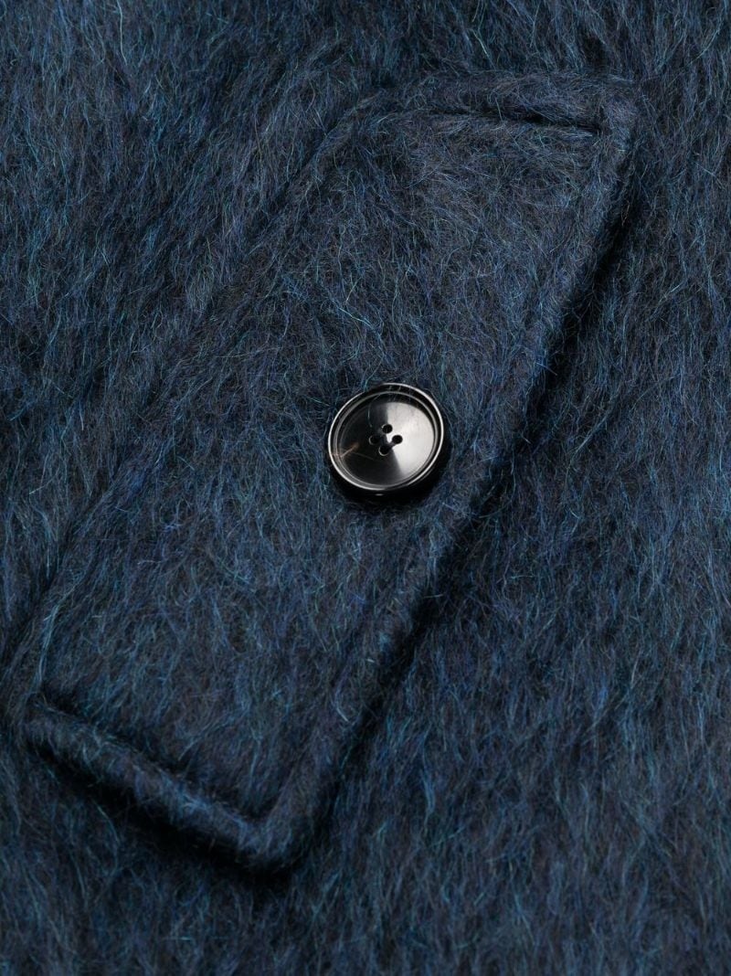 button-up faux-fur coat - 6