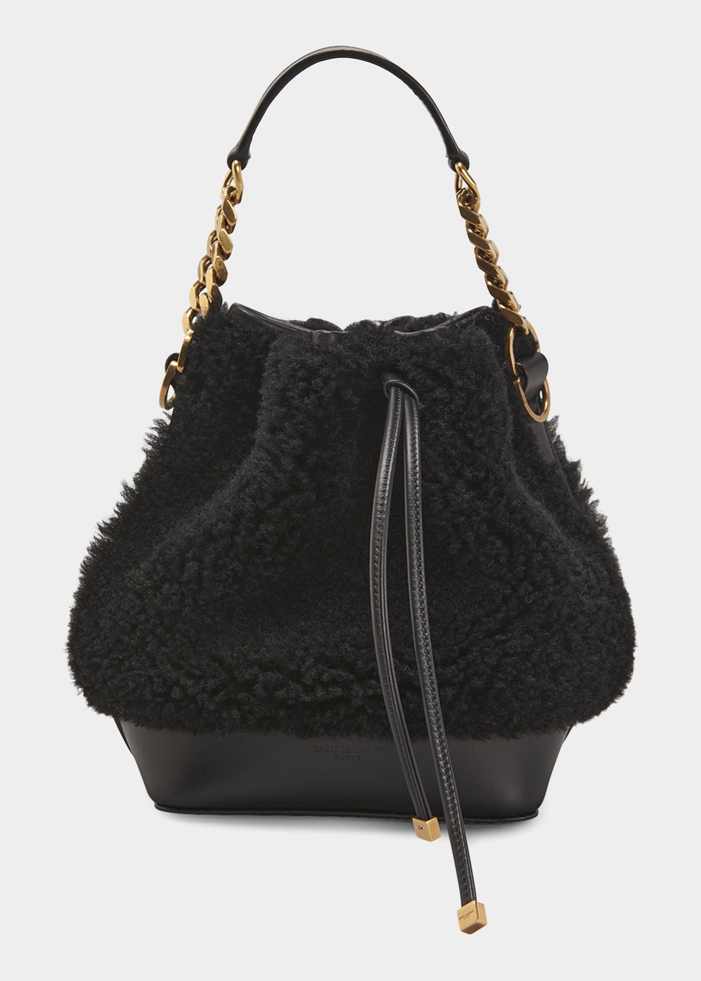 Emmanuelle Small Shearling Bucket Bag - 1