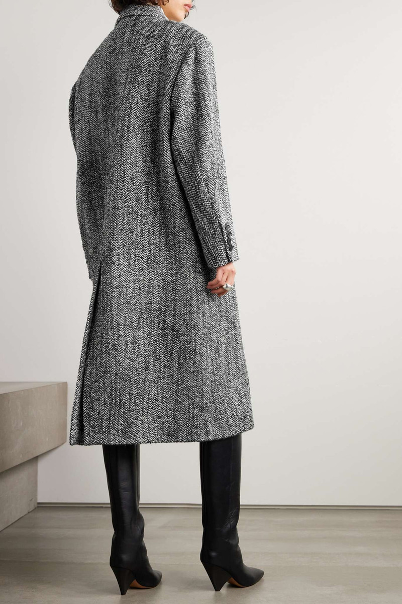 Lojimiko oversized double-breasted wool-blend bouclé coat 4