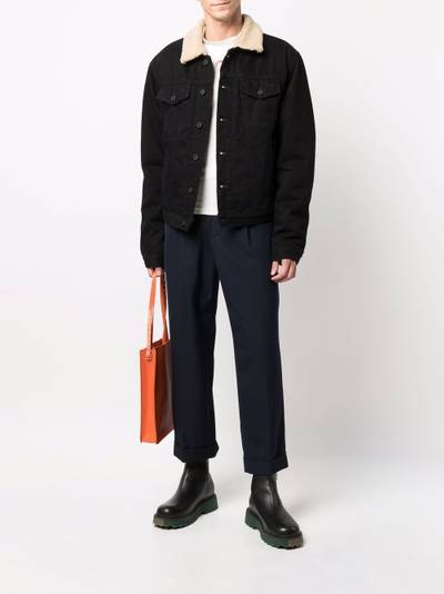 Off-White contrast-collar denim jacket outlook