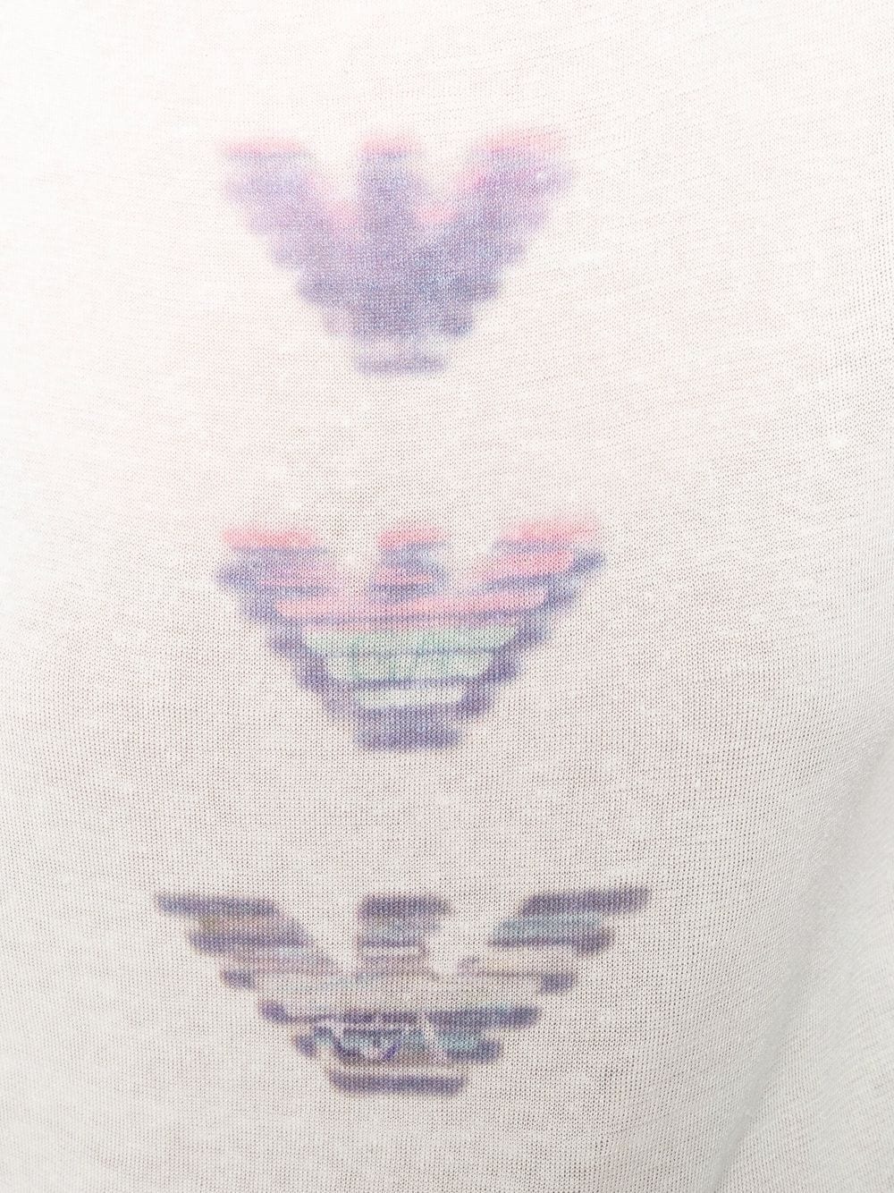 logo-print sleeveless shirt - 5