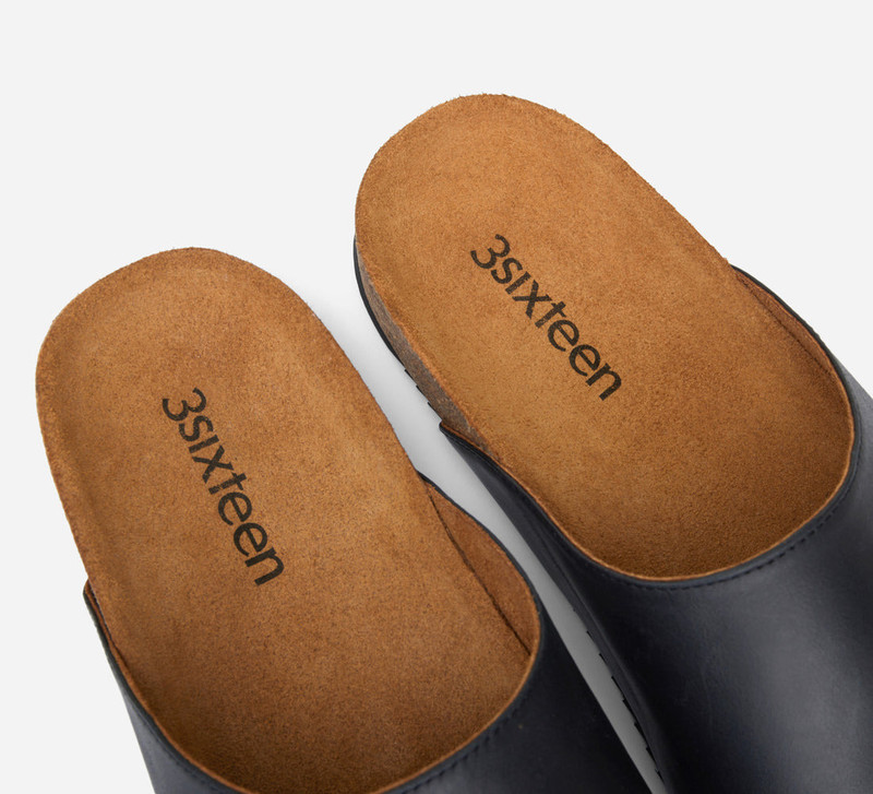 Mule - Black Calf Leather 5