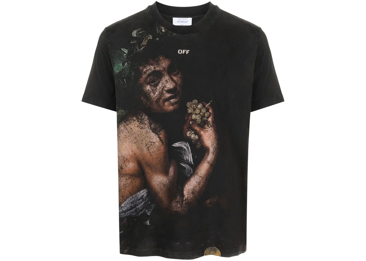OFF-WHITE Bacchus-Print Cotton T-shirt Black - 1