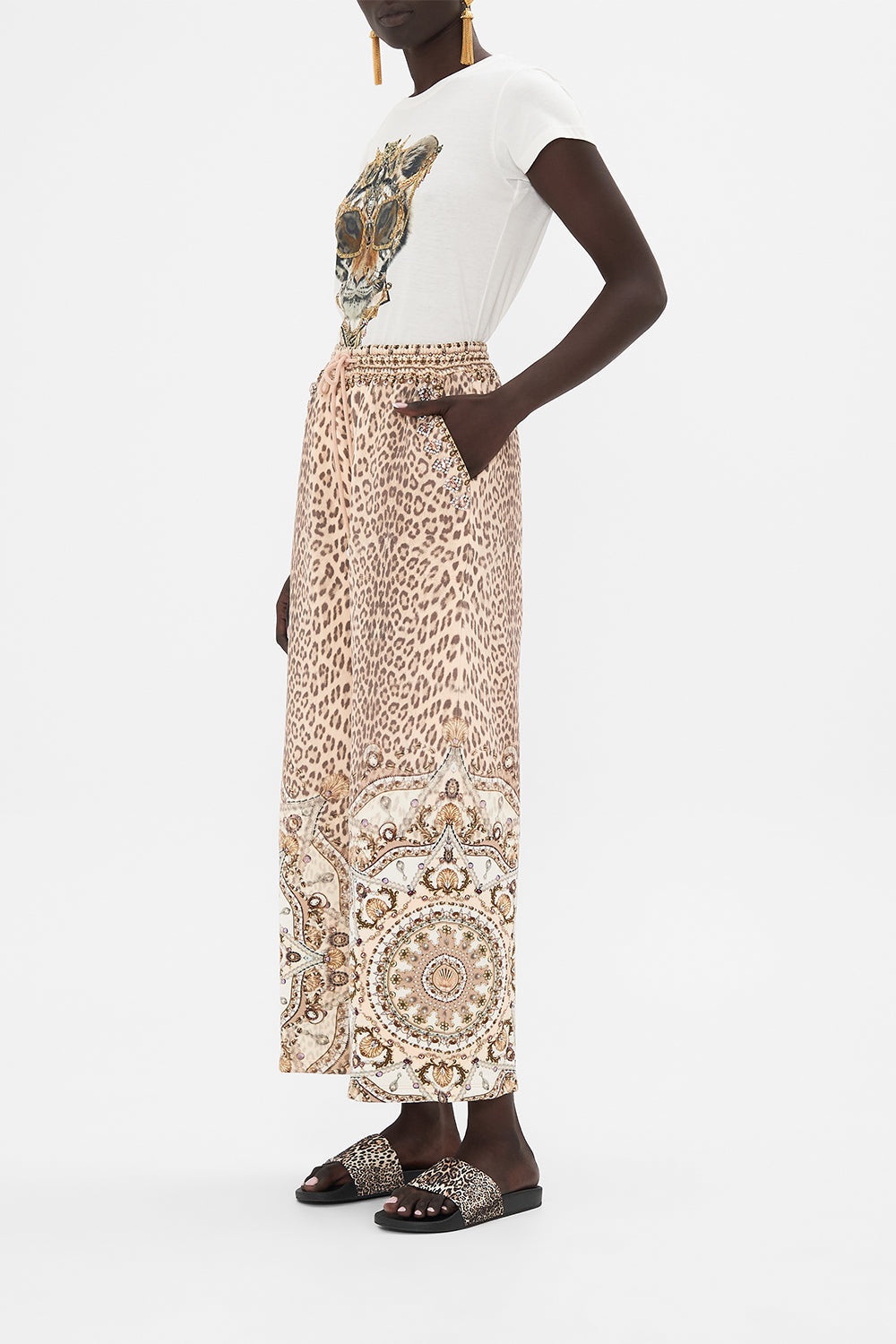 EMBELLISHED STRAIGHT LEG TRACK PANT - 4