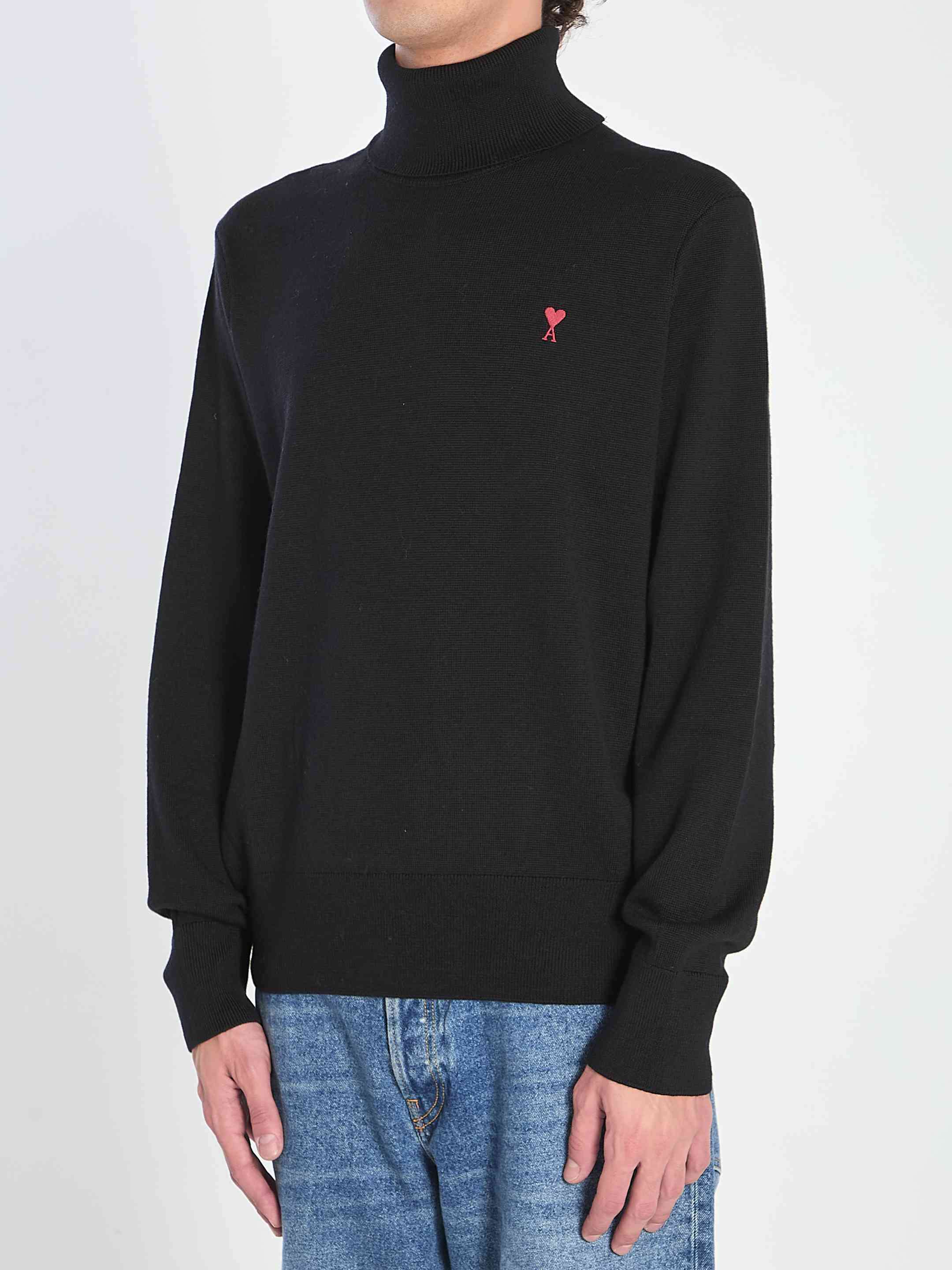 Ami Paris Men Ami De Coeur Turtleneck Sweater - 2