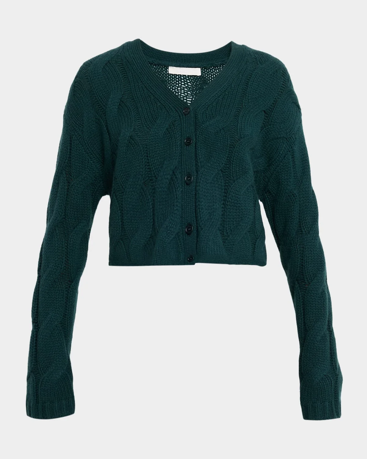 Jolie Cropped Cashmere Cable Cardigan - 1
