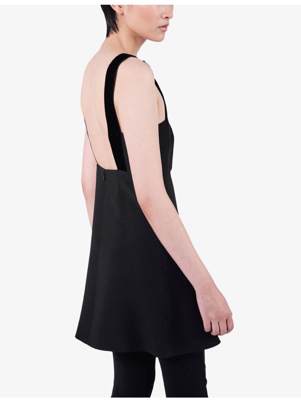 Embroidered cady woven mini dress - 4