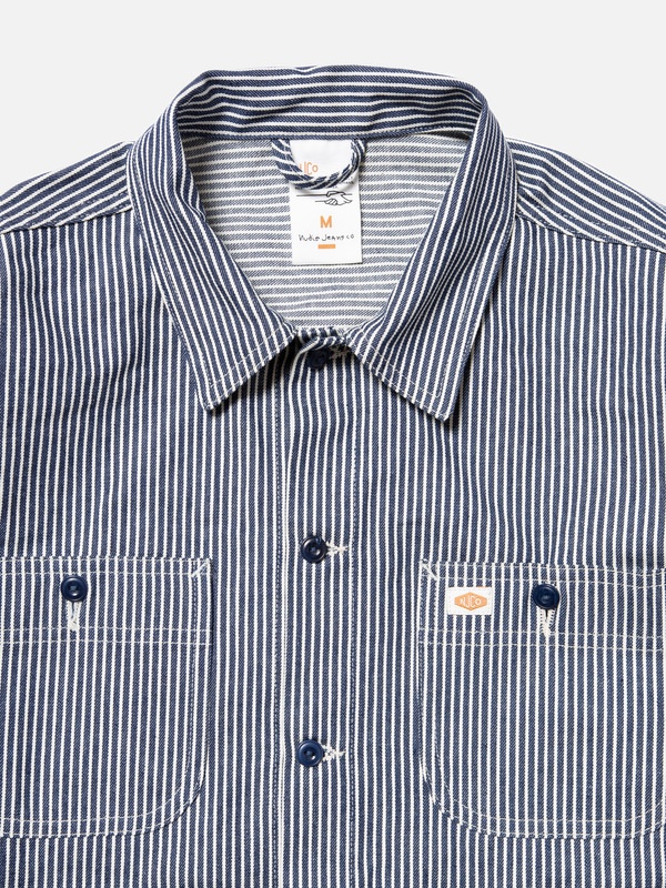 Vincent Shirt Hickory Stripe - 4